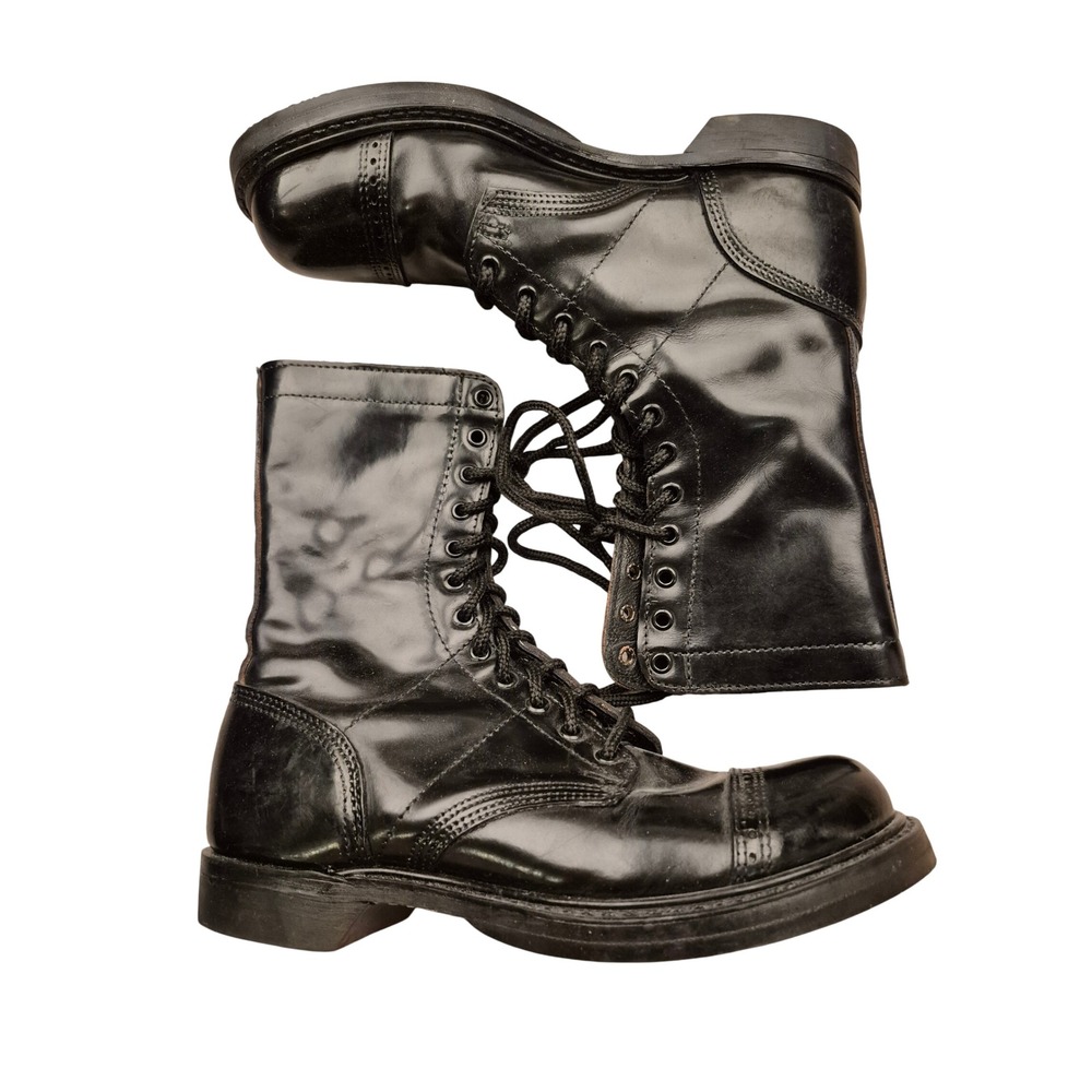 Corcoran 975 Mens Black Leather Cap Toe Jump Combat Boots Military Style Sz 9 D
